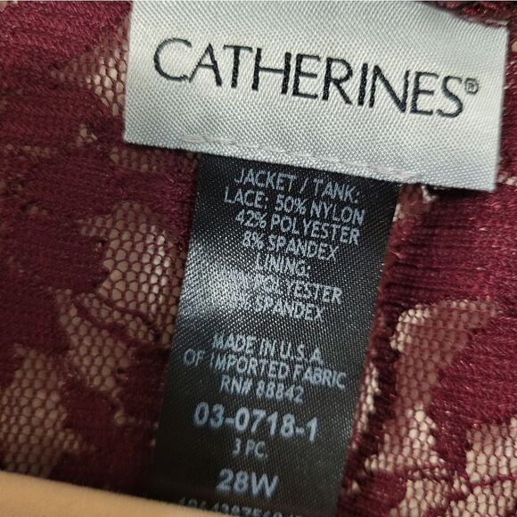 #66 Catherines Stunning Open Front Lace Dressy Cardigan, Plus Size 28W NEW - Picture 7 of 7